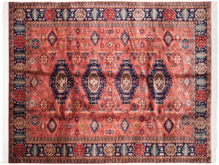 8×10.5 Vintage Fine Pakistani Caucasian Design Carpet