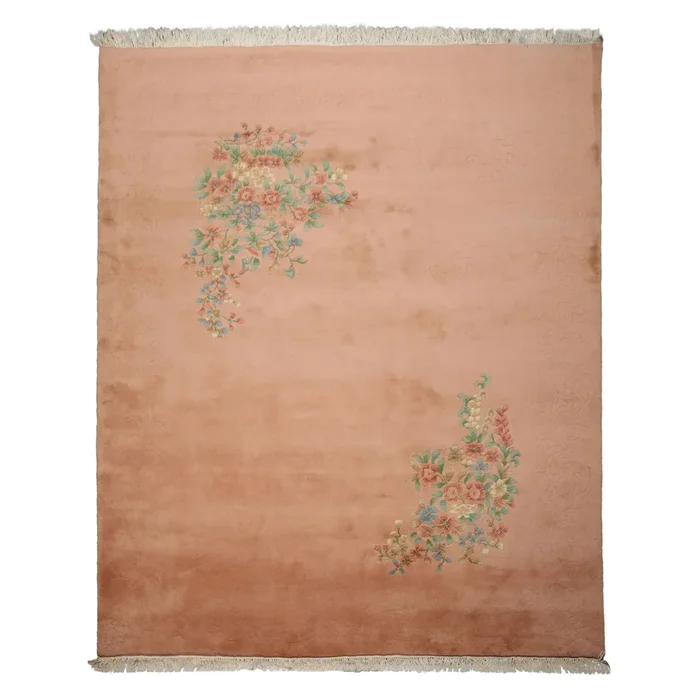 8×10 Hand Knotted Wool Rose French Aubusson Savonnerie Traditional Plush Pile Pande Cameron Rug