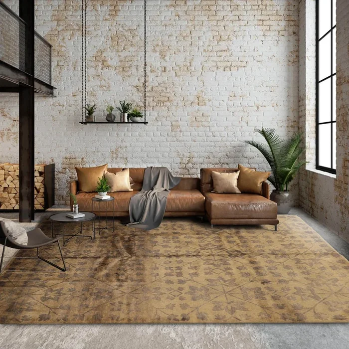 8×10 Olive Hand Knotted 100% Wool Kalaty Traditional Oriental Area Rug