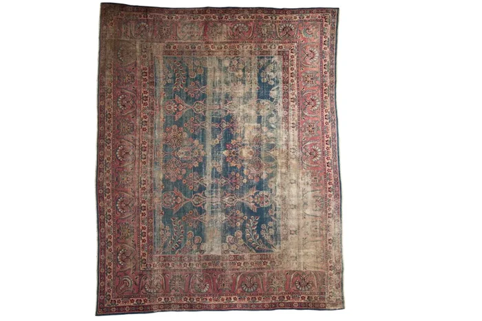 8×10 Vintage Fragment Yezd Carpet