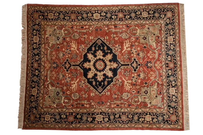 8×10 Vintage Pakistani Serapi Design Carpet