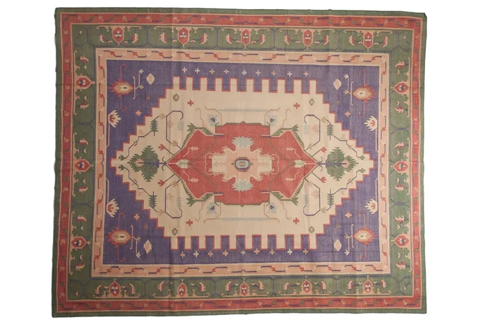8×10 Vintage Stone Wash Dhurrie Carpet