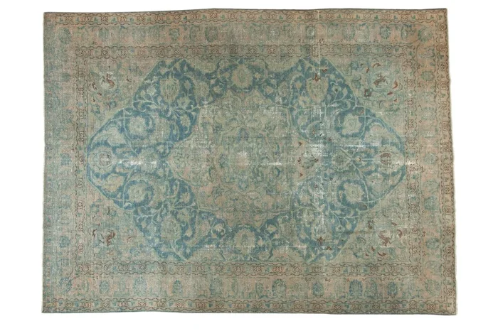 8×11 Vintage Distressed Tabriz Carpet