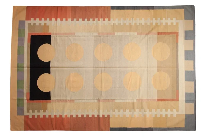 8×12 Vintage Contemporary Kilim Carpet