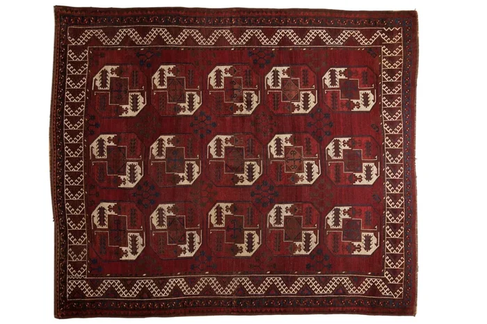 8×9 Vintage Ersari Square Carpet