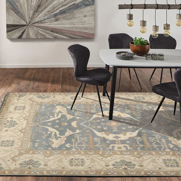 8’3″ x 9’10” Muted Turkish Oushak Hand Knotted 100% Wool Area Rug Slate