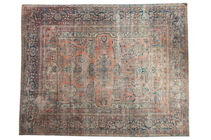 8.5×11 Vintage Fine Distressed Lilihan Carpet