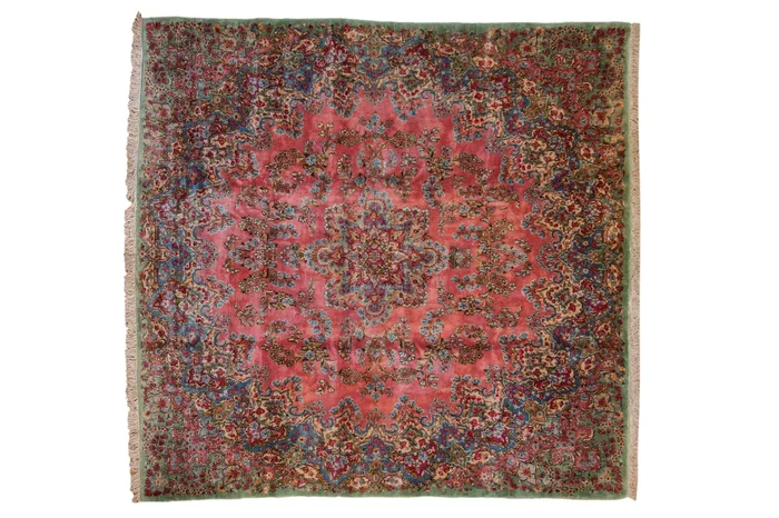 8.5×8.5 Vintage Kerman Square Carpet