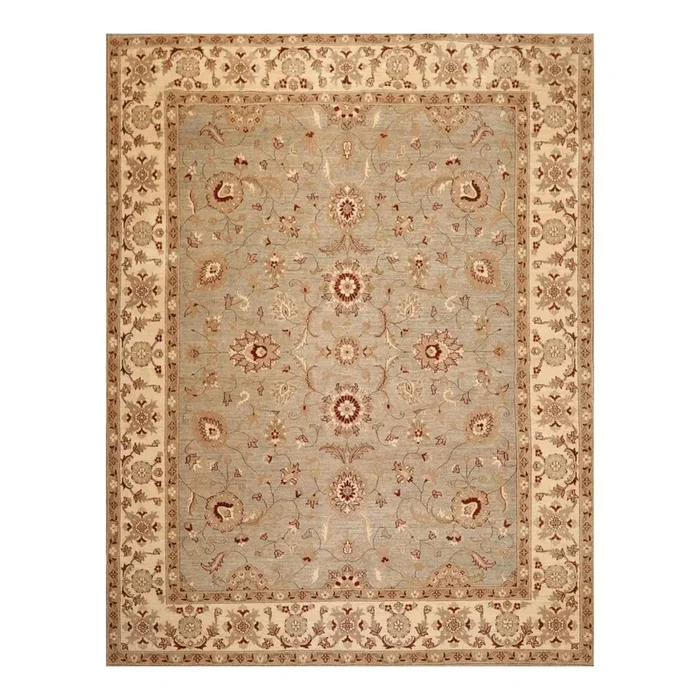 8’1” x 10′ Hand Knotted 100% Wool Peshawar Traditional Oriental Area Rug Gray