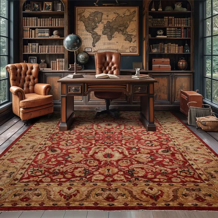 8’11” x 11’8″ Hand Knotted Stone Wash Peshawar Vegetable Dyes Oriental Area Rug Rusty Red