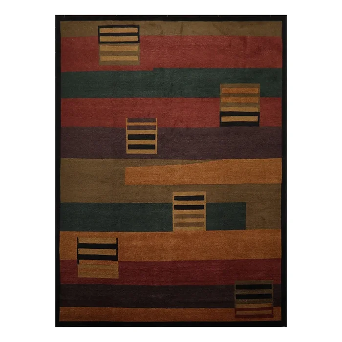 8’11” x 12′ Hand Knotted Modern100% Wool Tibetan Oriental Area Rug Gold