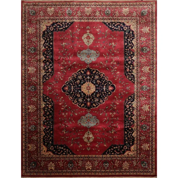 8’11″x11’8″ Hand Knotted 100% Wool Ferahan 250 KPSI Oriental Area Rug Rose