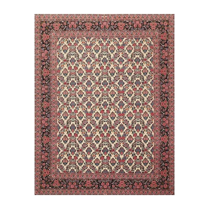 8’2″ x 10’7″ Hand Knotted Wool PakPersian 16/18 300 KPSI Oriental Area Rug Ivory