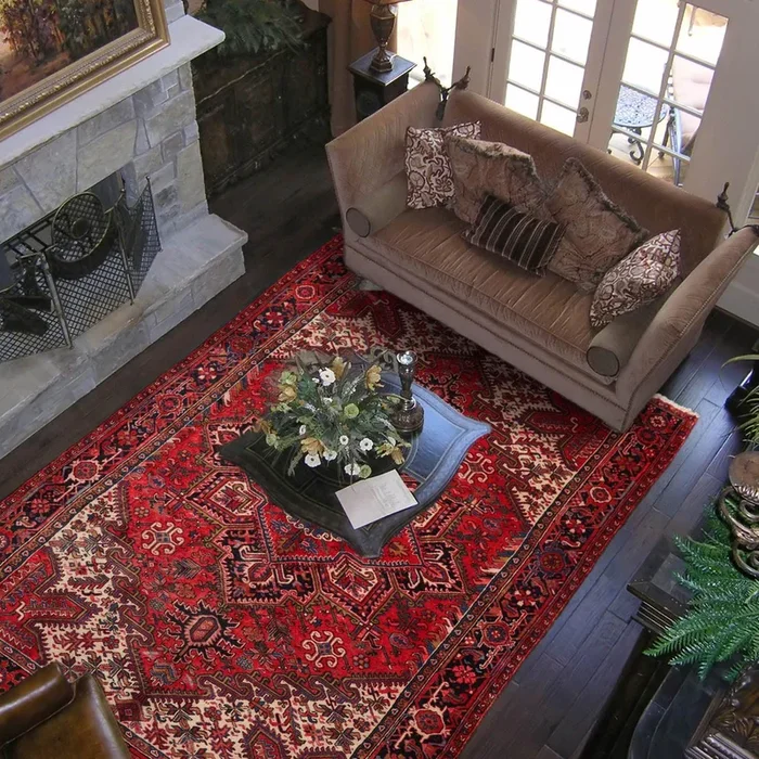 8’2″ x 11’8″ Hand Knotted 100% Wool Herizz Traditional Oriental Area Rug Red