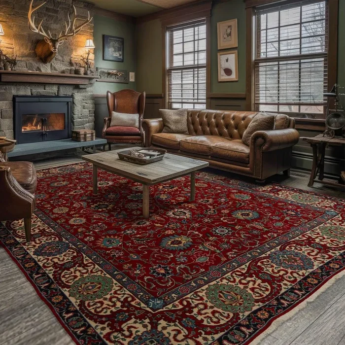 8’4″ x 11’3″ Hand Knotted 100% Wool Tabrizz 200 KPSI Area Rug Red