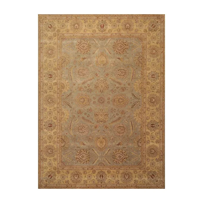 8’7″ x 11’4″ Hand Knotted Wool Pakpersian 16/18 300 KPSI Area Rug Gray Gold