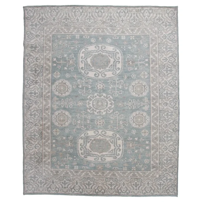 8′ 0″ x 10′ 0″ (08×10) Indo Transitional Wool Rug #016471