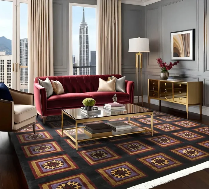 8′ x 10′ Hand Knotted 100% New Zealand Wool Modern Tibetan Oriental Area Rug