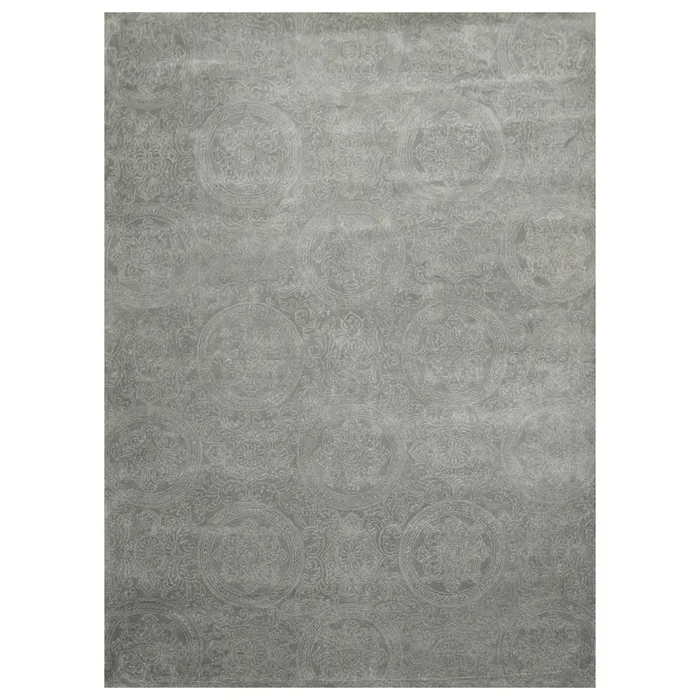 8′ x 11′ Handmade Wool Transitional Oriental Area Rug Tone on Tone Celadon