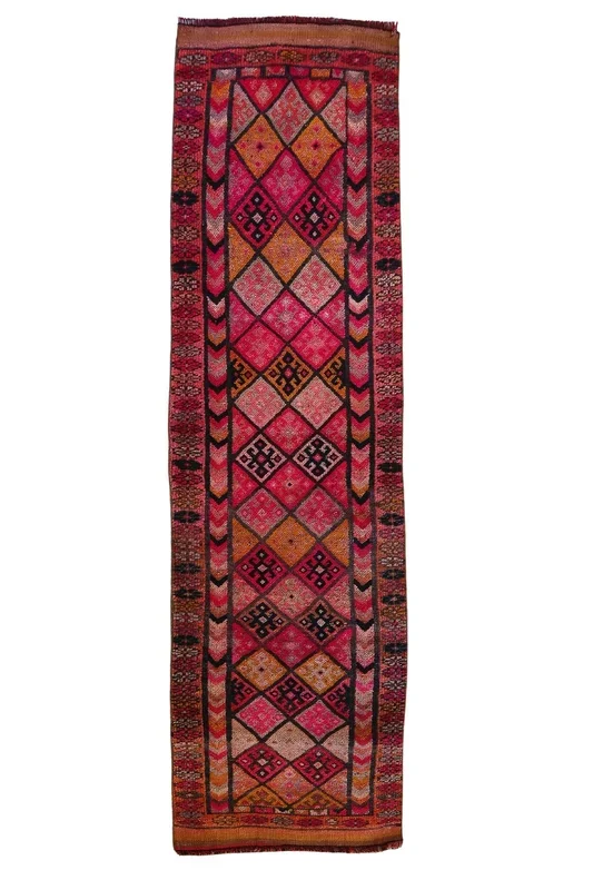 ‘Ada’ Vintage Turkish Runner- 2’6″ x 10’4″