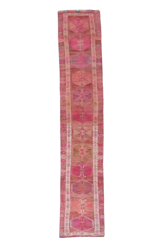 ‘Agnes’ Vintage Turkish Runner- 2’5” x 12’2”