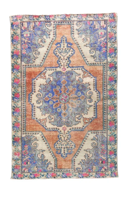 ‘Bethel’ Vintage Turkish Rug-4’6.5″ x 7’5″