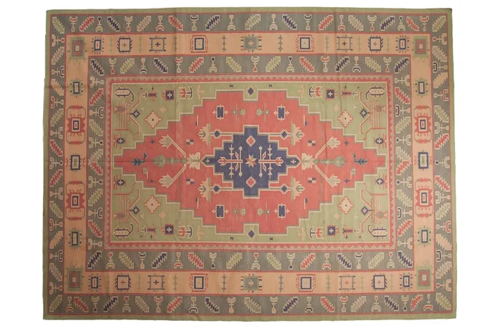 9×12 Vintage Stone Wash Dhurrie Carpet