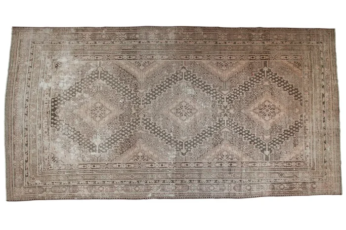 9×17 Vintage Distressed Khotan Carpet
