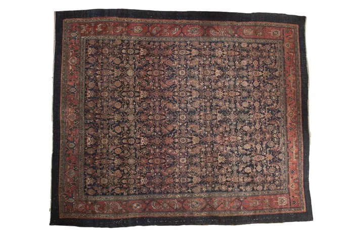 9.5×11 Vintage Bibikabad Carpet