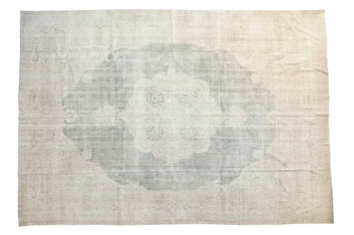 9.5×14 Vintage Distressed Oushak Carpet