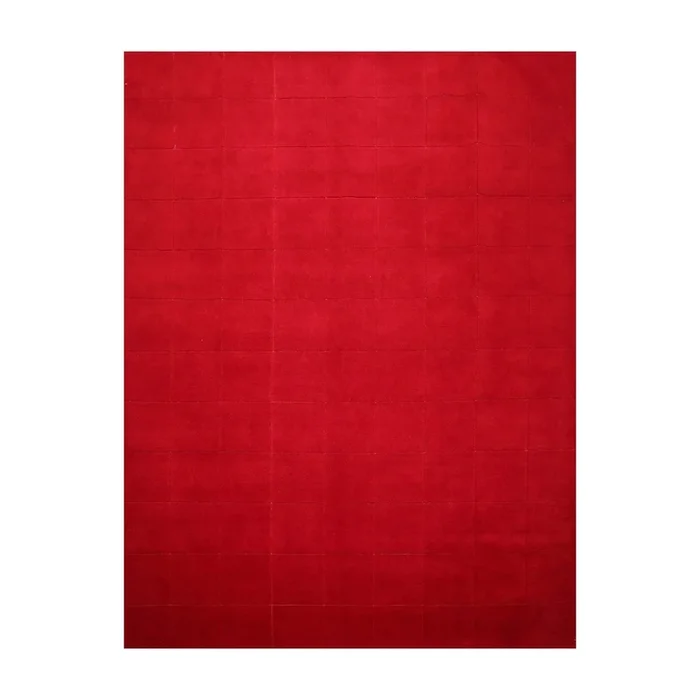 9’1” x 12′ Hand Knotted Tibetan Wool Hip Designer Modern Oriental Area Rug Red