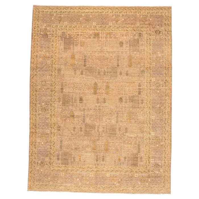 9′ 0″ x 11′ 10″ (09×12) Afghan Aryana Wool Rug #007986