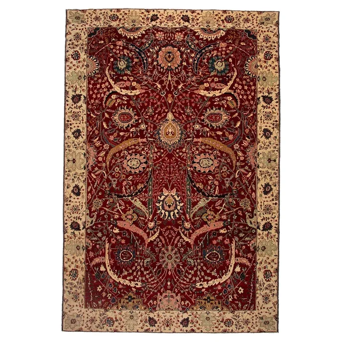 9′ 0″ x 13′ 5″ (09×13) Turkish Kerman Wool Rug #017920