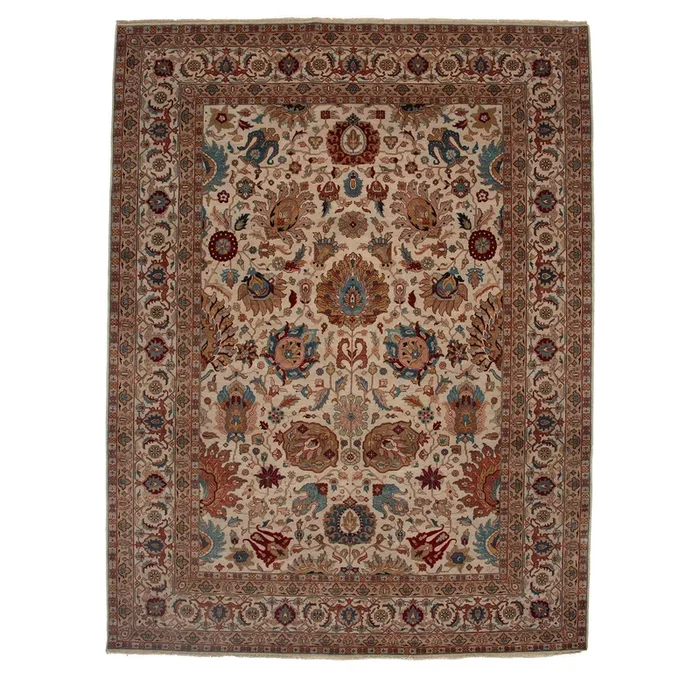 9′ 1″ x 12′ 2″ (09×12) Khanna Collection Mahal Wool Rug #008953