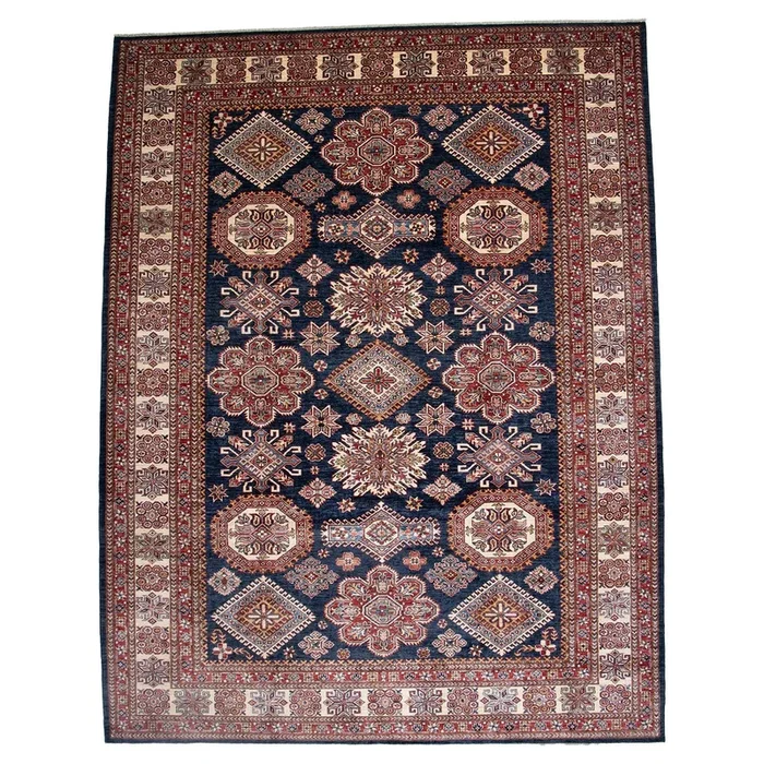 9′ 3″ x 11′ 10″ (09×12) Pakistani Kazak Wool Rug #016442