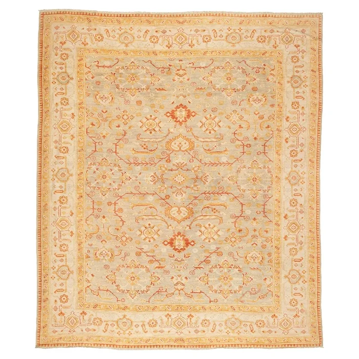 9′ 3″ x 11′ 4″ (09×11) Afghan Oushak Wool Rug #008624