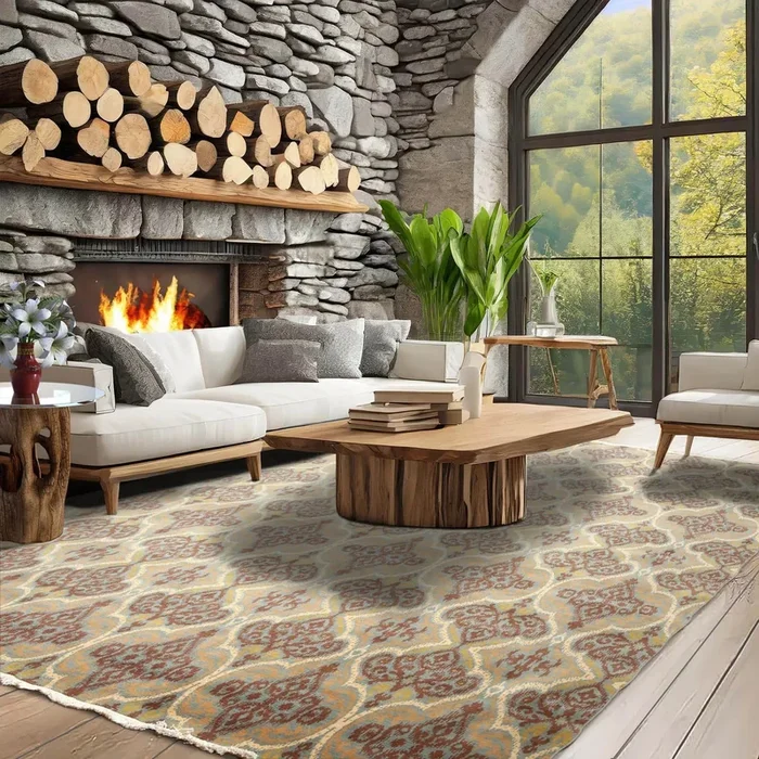 9′ x 12′ Hand Knotted Wool Transitional Oriental Area Rug Full Pile 9×12