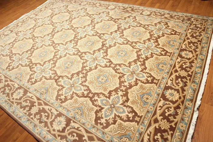 9′ x 12′ Traditional Oriental Area Rug 100% New Zealand wool New Beige