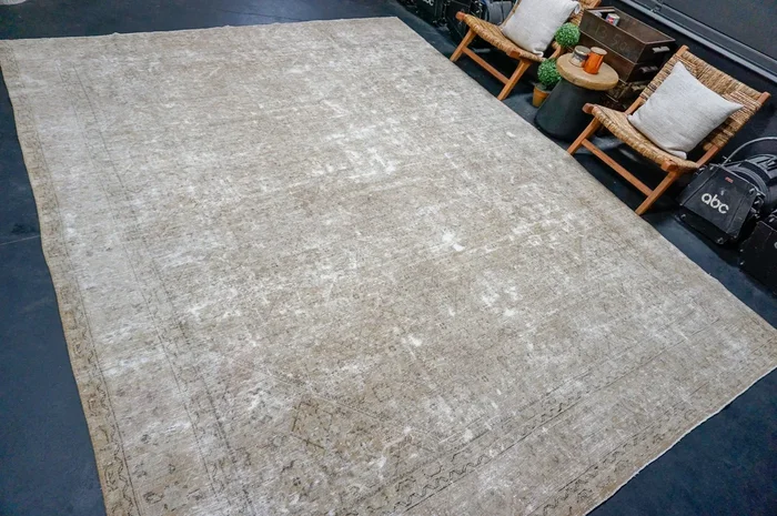 9’9 x 12’7 Classic Vintage Carpet Gray + Beige SB ‘4709