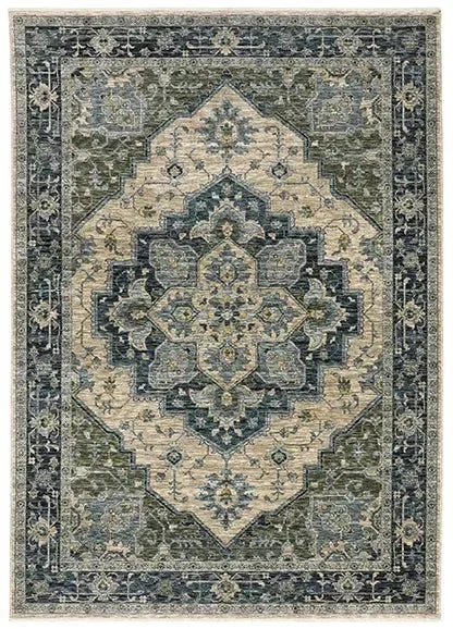 Aberdeen 51G Grey/Blue Rug