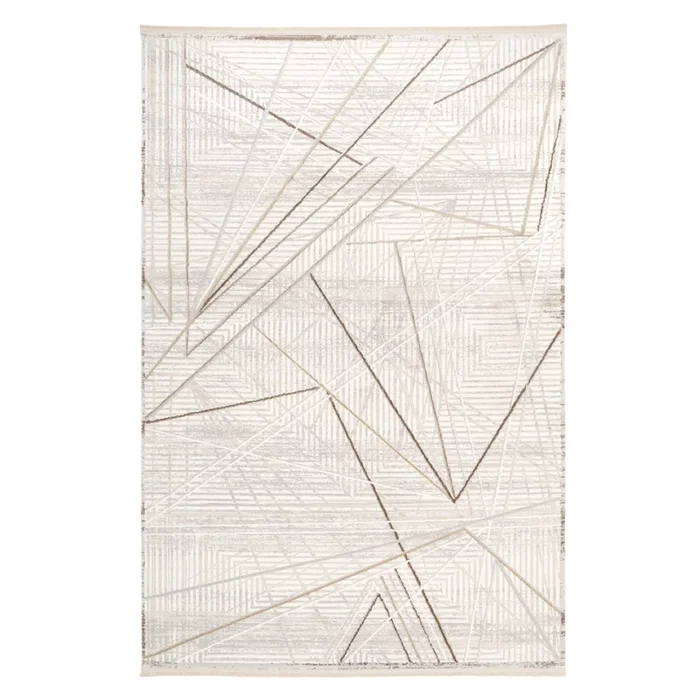 Abstract Linear Beige Rug – Jalo