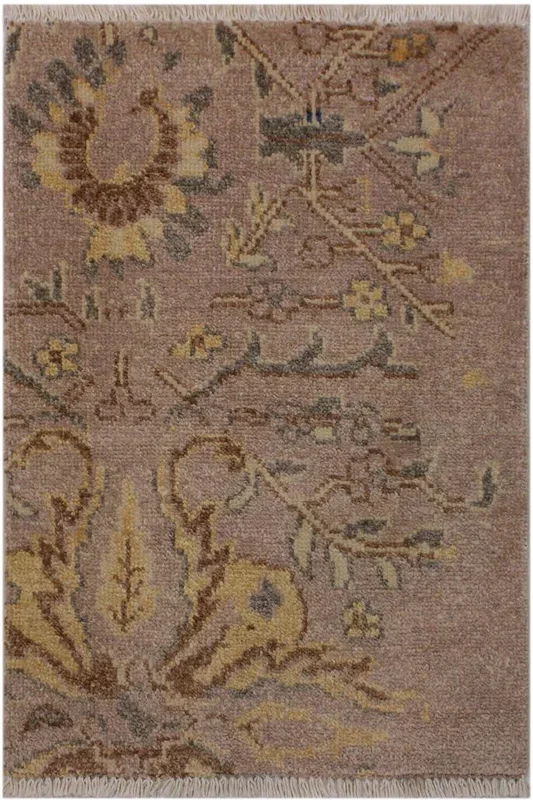 Abstract Ziegler Adrienne Gold/Gold Wool Rug – 2’0” x 2’10”