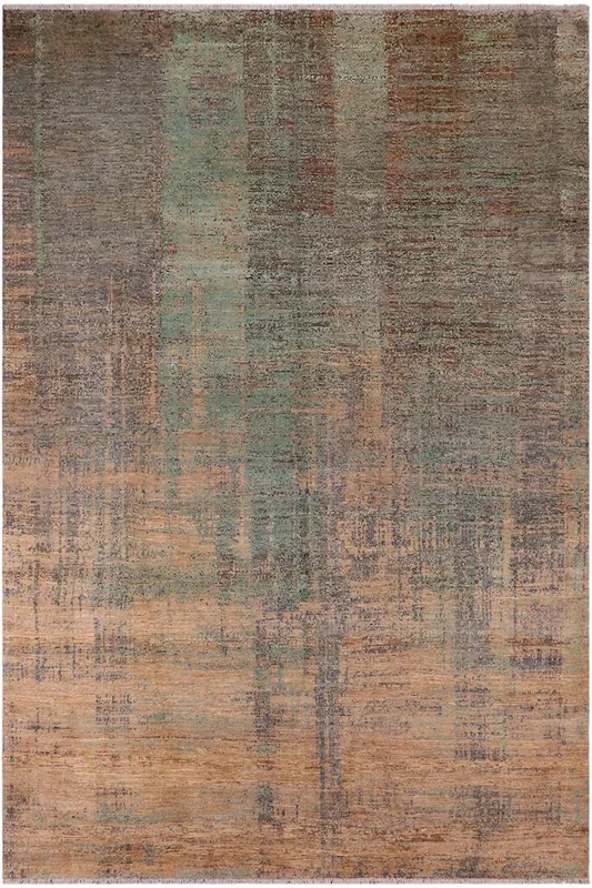 Abstract Ziegler Riley Blue/Beige Wool&Silk Rug – 8’11” x 12’2”