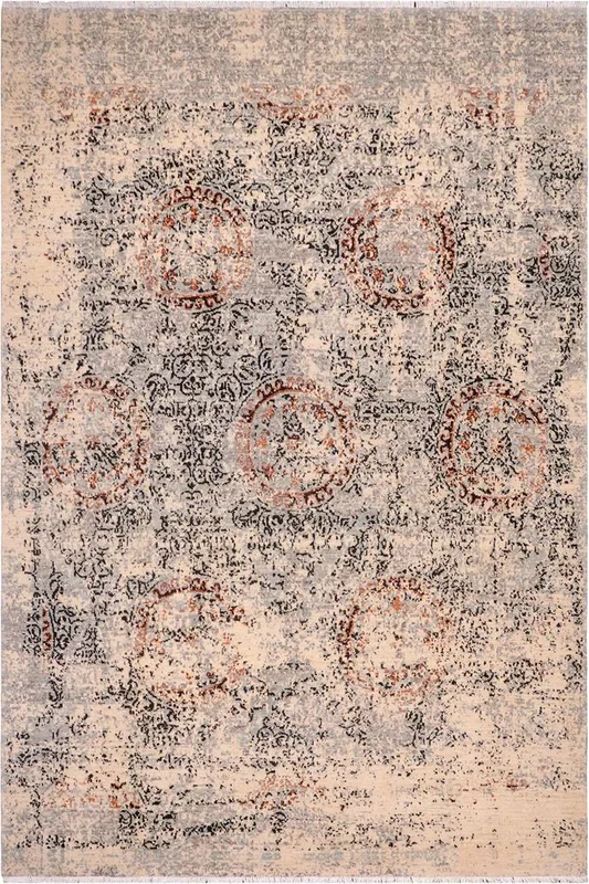 Abstract Ziegler Slack Beige/Gray Wool Rug – 8’9” x 12’2”