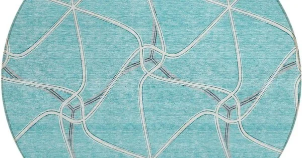 Addison Chantille ACN948-Teal 8 ft. X 8 ft. Round Rug