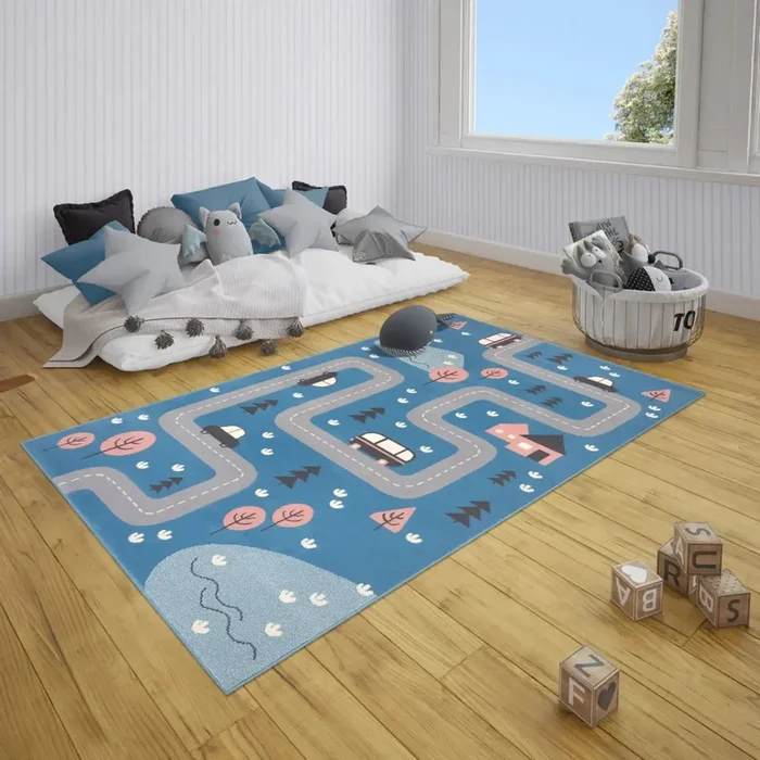 Adventures Hanse Home 104536 Street Sky Blue Rug