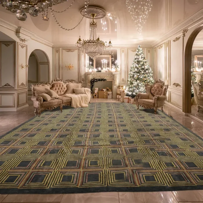 Aga John’s Palace Size Hand Knotted Tibetan Wool modern Area rug 17’7″x 25’6″