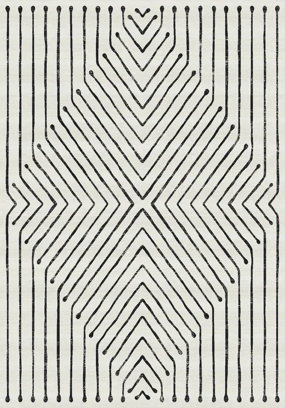Aira Geometric Line Pattern Rug