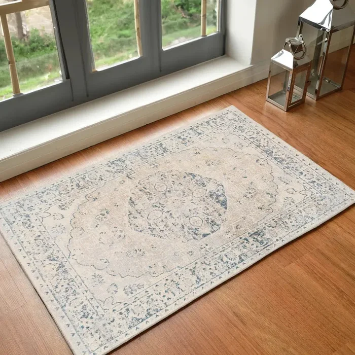 AMAYRA Machine Washable Traditionnal Boho Oatmeal Rug
