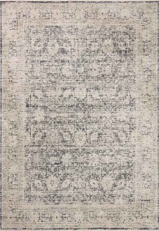 Amber Lewis x Loloi Alie ALE-05 Charcoal Beige Traditional Power Loomed Rug